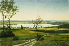 Bavarian Landscape, 1933 (Oil on Canvas)-Georg Schrimpf-Giclee Print
