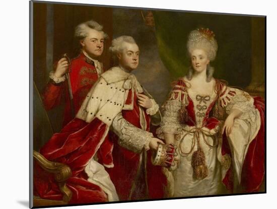 George, 2nd Earl Harcourt, His Wife Elizabeth, and Brother William, 1780-Sir Joshua Reynolds-Mounted Giclee Print