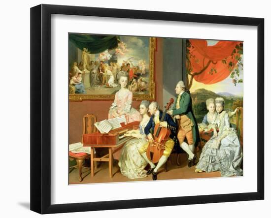 George, 3rd Earl Cowper, with the Family of Charles Gore, c.1775-Johann Zoffany-Framed Giclee Print