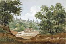 Ruins of Rosslyn Castle, Midlothian, 1810-George Arnald-Mounted Giclee Print