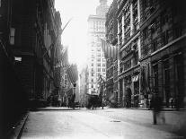 Incredibly Well Dressed Man, Woman and Child Walking by Perfect Brownstone Apartment Buildings-George B^ Brainerd-Framed Photographic Print