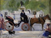 Central Park Carriage-George B. Luks-Giclee Print