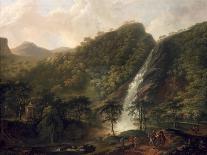 View of Powerscourt Waterfall-George Barret-Premium Giclee Print