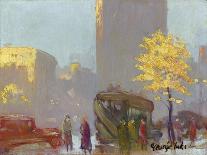 Fifth Avenue, New York. Um 1920-George Benjamin Luks-Framed Premier Image Canvas