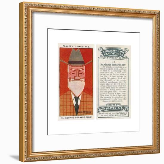 George Bernard Shaw - Irish Playwright-Alick P^f^ Ritchie-Framed Giclee Print