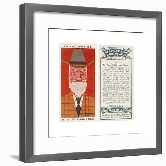 George Bernard Shaw - Irish Playwright-Alick P^f^ Ritchie-Framed Giclee Print