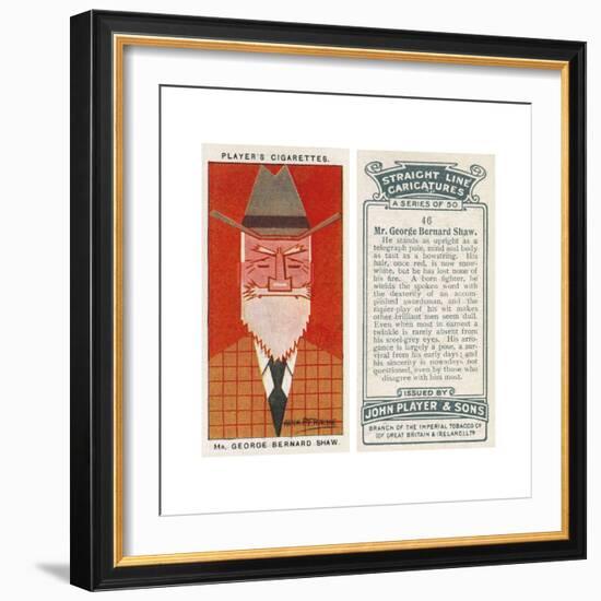 George Bernard Shaw - Irish Playwright-Alick P^f^ Ritchie-Framed Giclee Print