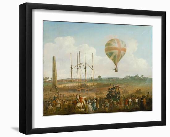 George Biggin's Ascent in Lunardi's Balloon, 1785-Julius Caesar Ibbetson-Framed Giclee Print