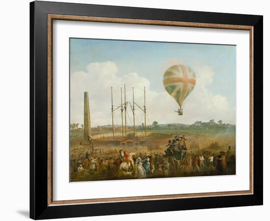 George Biggin's Ascent in Lunardi's Balloon, 1785-Julius Caesar Ibbetson-Framed Giclee Print