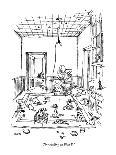 "I feed the cat nothing but veggies." - New Yorker Cartoon-George Booth-Premium Giclee Print