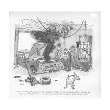 "It's the dog." - New Yorker Cartoon-George Booth-Framed Premium Giclee Print