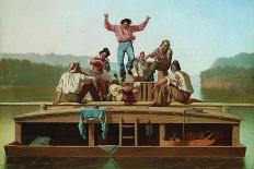 Jolly Flatboatmen in Port, 1857-George Caleb Bingham-Giclee Print