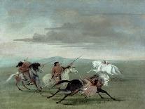 Wild Horses at Play-George Catlin-Giclee Print