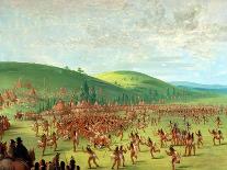 Indian Ball Game-George Catlin-Giclee Print