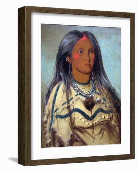 George Catlin Native American Maiden-Catlin-Framed Art Print