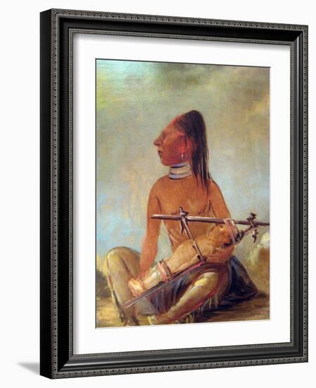 George Catlin Native American Woman With Baby-Catlin-Framed Art Print