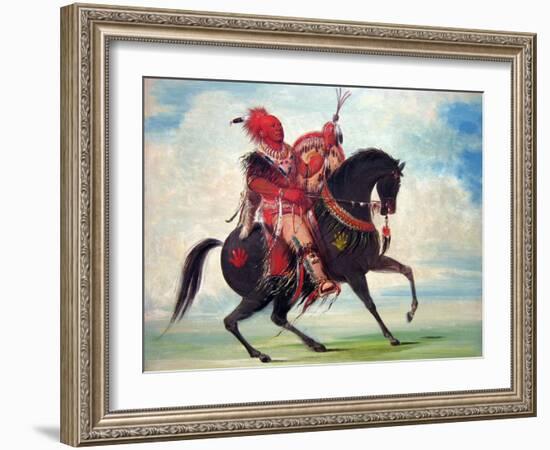 George Catlin; The Sac And Fox Rider On A Horse-Catlin-Framed Art Print