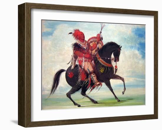 George Catlin; The Sac And Fox Rider On A Horse-Catlin-Framed Art Print