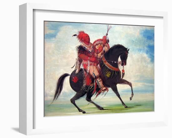 George Catlin; The Sac And Fox Rider On A Horse-Catlin-Framed Art Print