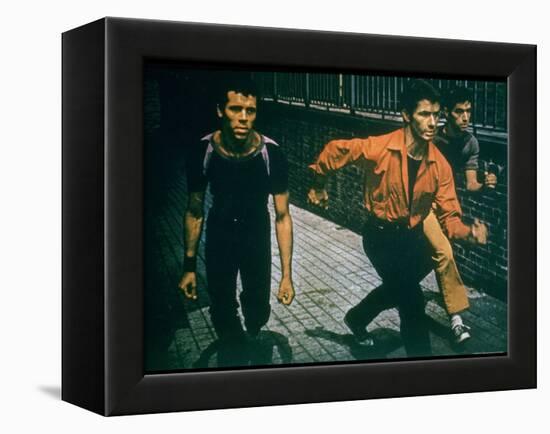 George Chakiris as Bernardo Leads Two Others Into Turf of Rival Gang in West Side Story-Gjon Mili-Framed Premier Image Canvas