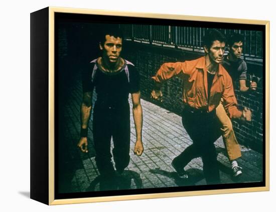 George Chakiris as Bernardo Leads Two Others Into Turf of Rival Gang in West Side Story-Gjon Mili-Framed Premier Image Canvas