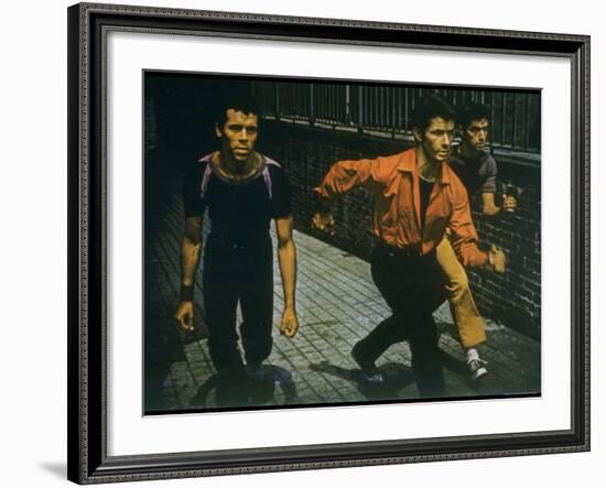 George Chakiris as Bernardo Leads Two Others Into Turf of Rival Gang in West Side Story-Gjon Mili-Framed Premium Photographic Print