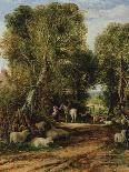 Pastoral Scene with Sheep, 19Th Century-George Cole-Giclee Print