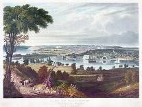 The City of Washington from Beyond the Navy Yard, Engraved by William James Bennett, c.1824-George Cooke-Framed Giclee Print