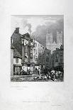 London Bridge under Construction, 1827-George Cooke-Framed Giclee Print