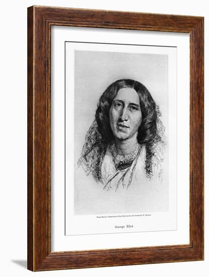 George Eliot, English Novelist, 19th Century-Frederic William Burton-Framed Giclee Print