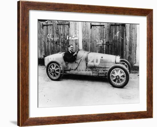 George Eyston in a 1927 Bugatti Type 35B, (1927)-null-Framed Photographic Print