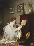 The First Lesson-George Frederick Folingsby-Framed Giclee Print