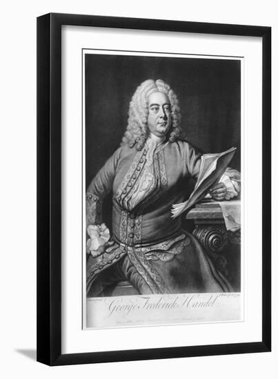 George Frideric Handel, German-Born British Baroque Composer, 1749-John Faber the Younger-Framed Giclee Print