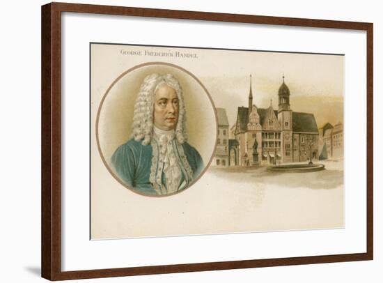 George Frideric Handel, German-Born British Composer-null-Framed Giclee Print