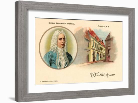 George Friederich Handel and Birthplace-null-Framed Premium Giclee Print