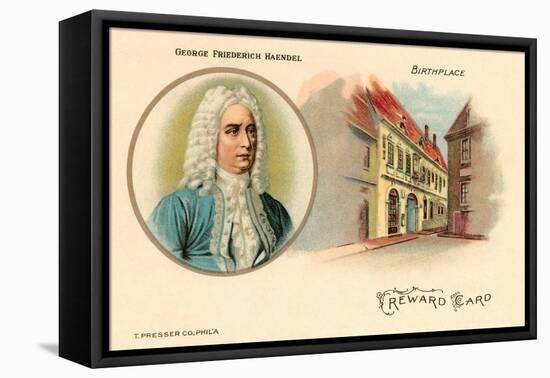 George Friederich Handel and Birthplace-null-Framed Stretched Canvas