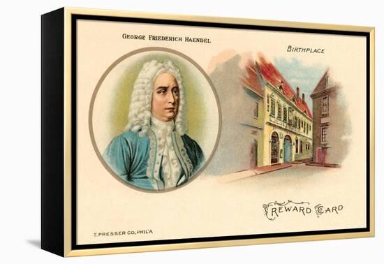 George Friederich Handel and Birthplace-null-Framed Stretched Canvas
