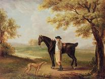 A Bay Horse Approached by a Stable-Lad with Food and a Halter, 1789-George Garrard-Giclee Print