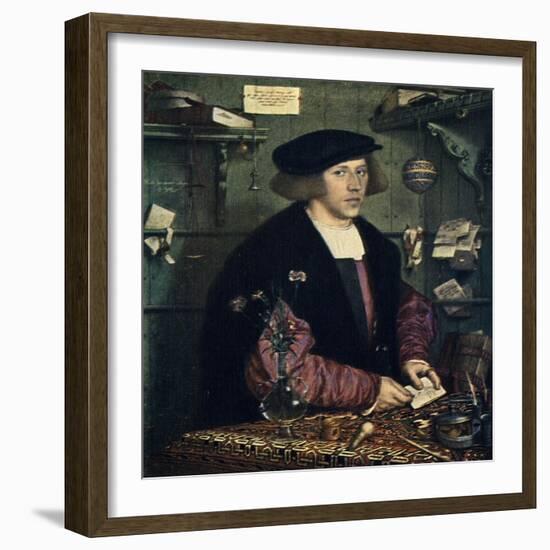 'George Gisze', 1532, (1909)-Hans Holbein the Younger-Framed Giclee Print