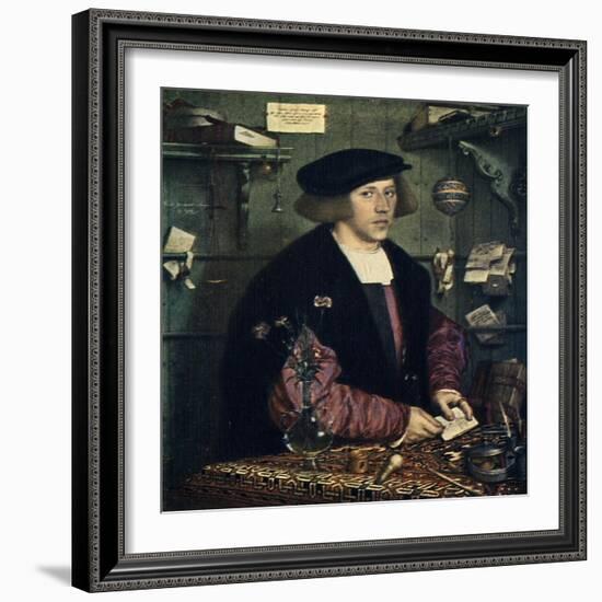 'George Gisze', 1532, (1909)-Hans Holbein the Younger-Framed Giclee Print