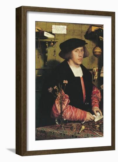 George Gisze - a Merchant-Hans Holbein the Younger-Framed Art Print