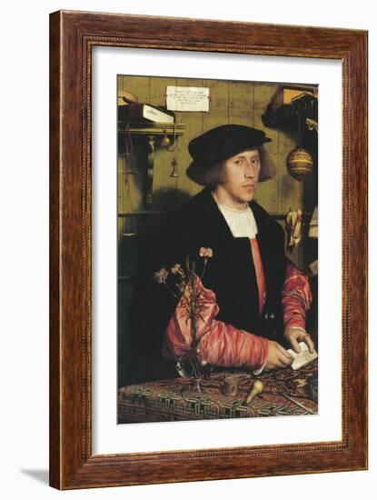 George Gisze - a Merchant-Hans Holbein the Younger-Framed Art Print