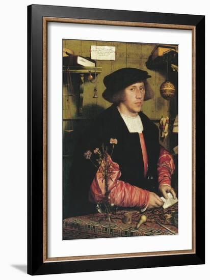 George Gisze - a Merchant-Hans Holbein the Younger-Framed Art Print