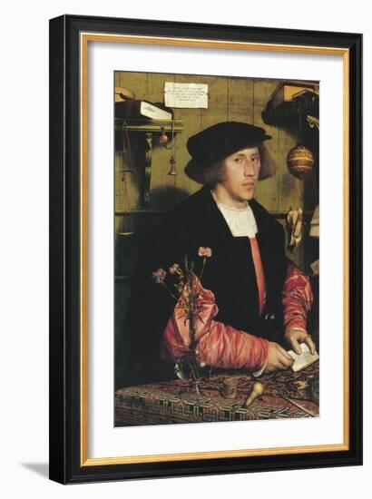 George Gisze - a Merchant-Hans Holbein the Younger-Framed Art Print