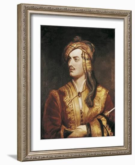 George Gordon Byron-Thomas Phillips-Framed Art Print