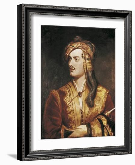 George Gordon Byron-Thomas Phillips-Framed Art Print