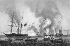 The Destruction of the Chinese War Junk in Anson's Bay, 7 January 1841-George Greatbatch-Framed Giclee Print