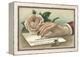 George Hanna, Ladies' and Gents' Fine Shoes Trade Card-null-Framed Premier Image Canvas