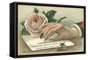 George Hanna, Ladies' and Gents' Fine Shoes Trade Card-null-Framed Premier Image Canvas