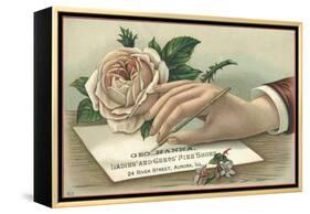 George Hanna, Ladies' and Gents' Fine Shoes Trade Card-null-Framed Premier Image Canvas